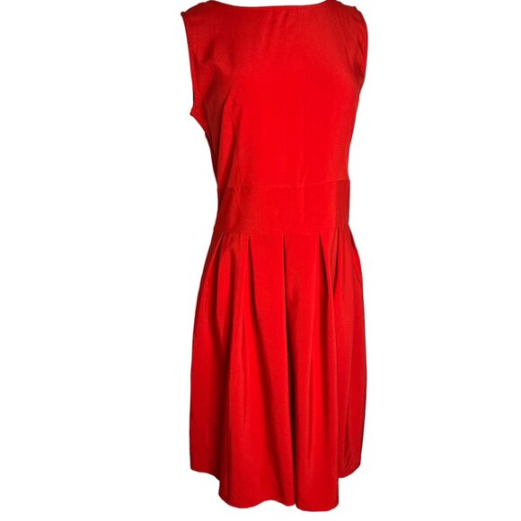 NWT Favo look dress XL Pleated Lightweight Y2K Classic Red Comfortable - Picture 1 of 13